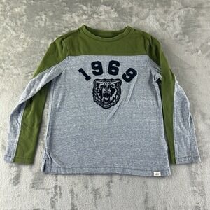 Gap Kids T-Shirt Boys S Green Blue "1969" Bear